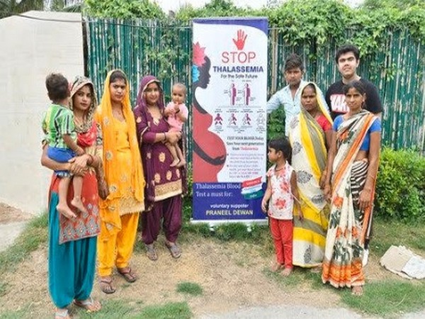 Praneel Dewan educates villagers about Thalassemia