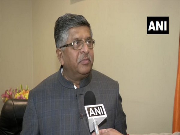 Ravi Shankar Prasad speaking to ANI in Friday in New Delhi. Photo/ANI