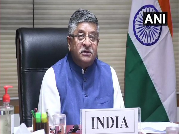 Union Minister Ravi Shankar Prasad speaking at G20 Digital Minister's Meet via video conferencing on Wednesday.