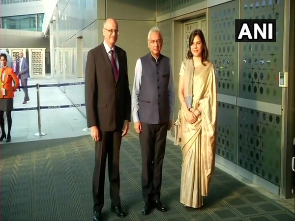 Mauritius Prime Minister Pravind Kumar Jugnauth arrives in Delhi