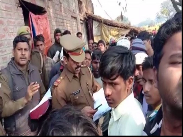 Police investigates after woman and three children found dead under mysterious circumstances in Handia on Thursday Photo/ANI