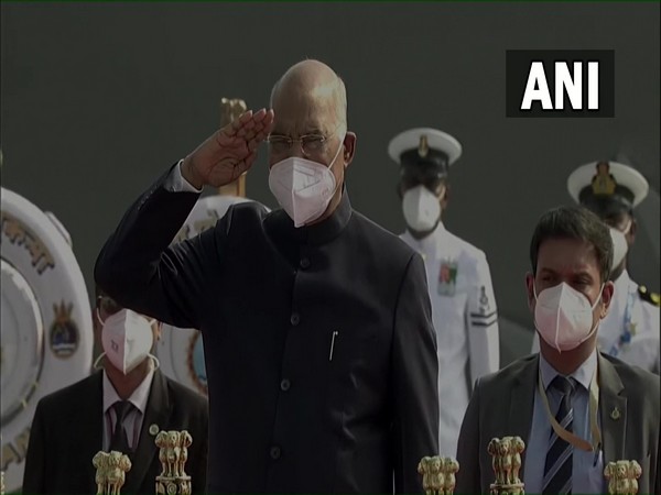 President Ram Nath Kovind accorded Guard of Honour in Visakhapatnam (Photo/ANI)