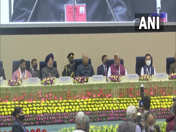 President Ram Nath Kovind at Swachh Survekshan Awards 2021. (Photo/ ANI)