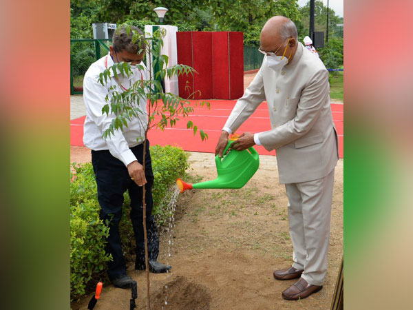 President Kovind celebrates Van Mahotsav on Tuesday. Photo/President of India/Twitter