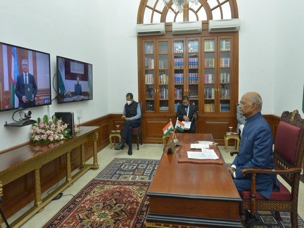 President Ram Nath Kovind accepting credentials via video conference on Wednesday.