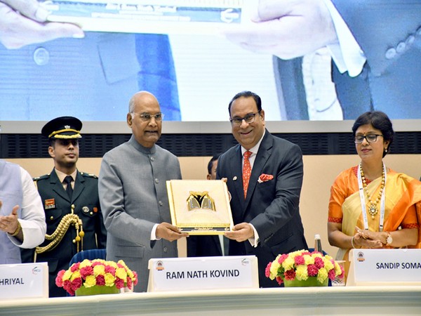 President Kovind with FICCI chief Sandip Somany in New Delhi on Wednesday