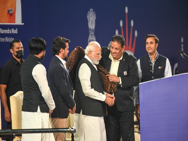 AICF Secretary Bharat Singh Chauhan with PM Narendra Modi (Photo/AICF)