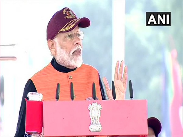 Prime Minister Narendra Modi addressing the NCC rally in Delhi on Tuesday.