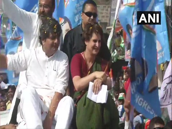 Congress leader Priyanka Gandhi Vadra during a road show in Uttar Pradesh. (File photo)