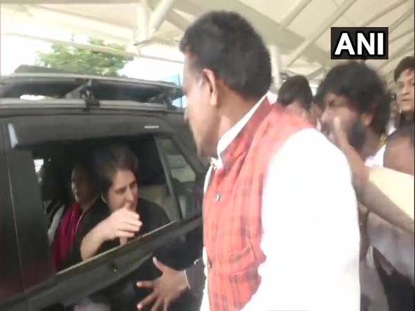 Congress general secretary for Uttar Pradesh East Priyanka Gandhi Vadra arrives in Varanasi on Wednesday.