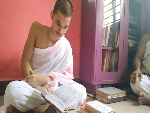 Priyavrat at his Gurukul in Panaji on Friday. Photo/ANI