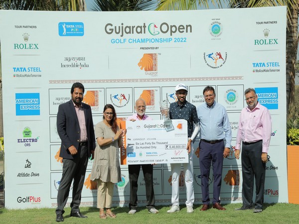 Karandeep Kochhar after winning Gujarat Open Golf Championship 2022 (Image: PGTI)