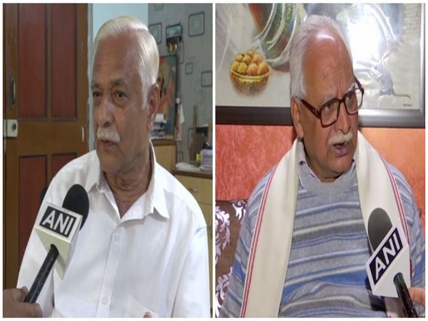 Sardar Patel University (SPU) Vice Chancellor Prof Shirish Kulkarni, left, and former Himachal Pradesh University Vice Chancellor Prof Sunil Gupta, speaking to ANI on Sunday. Photo/ANI