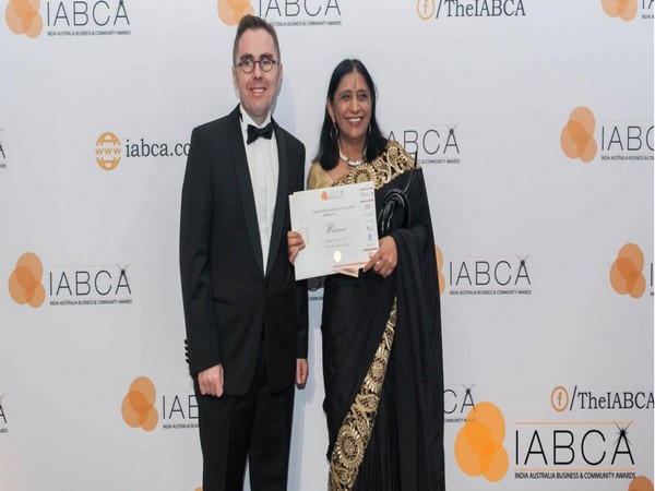 Indian-origin professor Neena Mitter at the 2019 India Australia Business and Community Awards (IABCA) in Brisbane. (Photo Credits: TIQ Twitter)