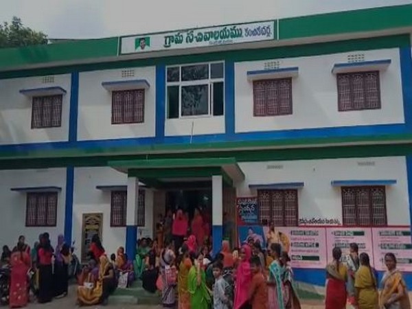 Women in Kanchikacherla village in Krishna district holding a protest on Saturday.
