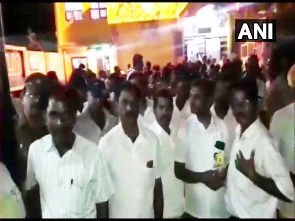 DMK workers released by police on late Wednesday night. Photo/ANI