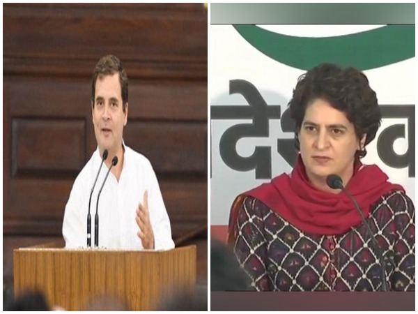 Congress leader Rahul Gandhi and congress General Secretary Priyanka Gandhi Vadra (File Photo/ANI)