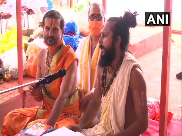 Ramarchan puja began at Ayodhya's Ram Janmabhoomi on Tuesday. (Photo/ANI)