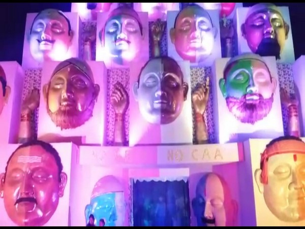 Puja pandal in West Bengal's Howrah Photo/ANI