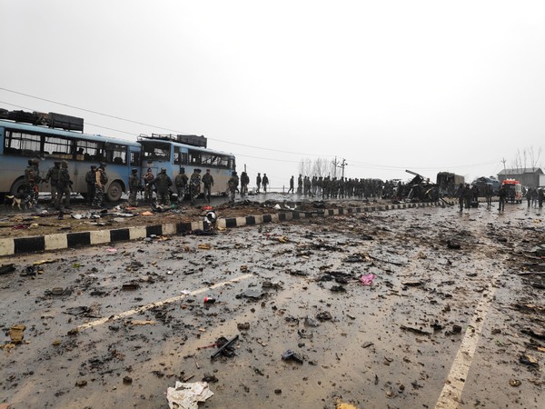 Pulwama attack scene (File Pic)