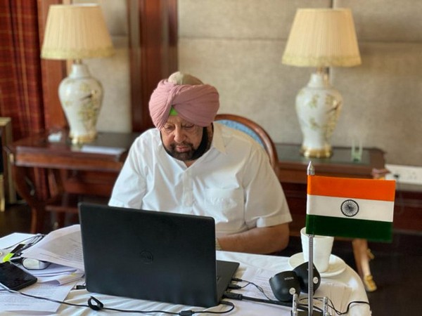 Punjab CM Capt Amarinder Singh holding a video conference on Wednesday