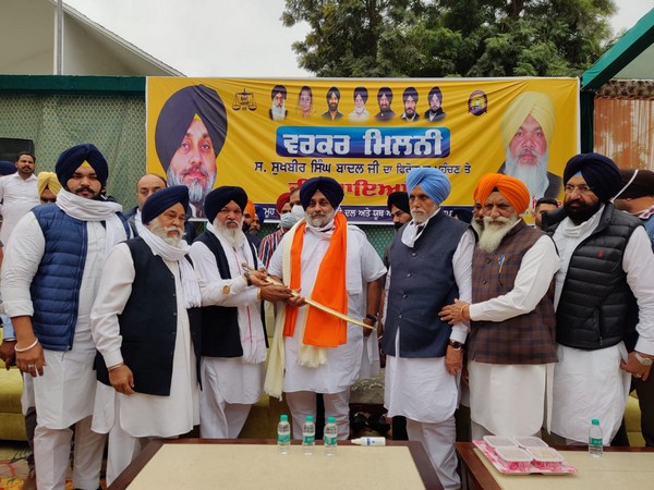 Sukhbir Singh Badal at a rally (Photo ANI)