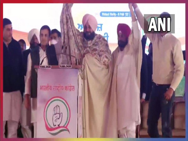 Charanjit Singh Channi declared Congress CM face in Ludhiana rally. (Photo/ANI)