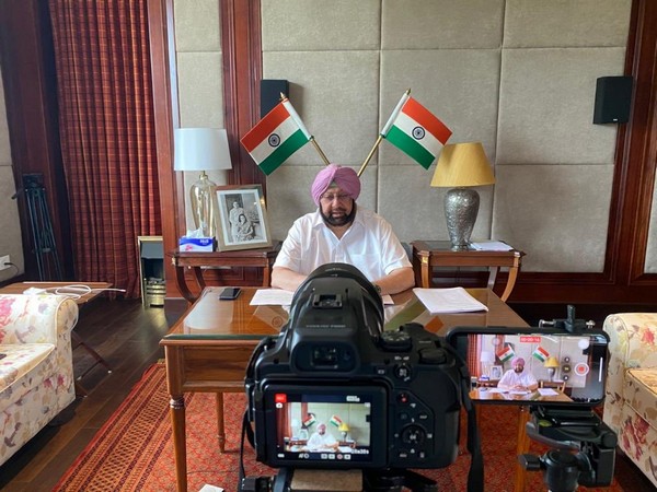 Punjab Chief Minister Captain Amarinder Singh duirng a virtual interaction on Friday. (Photo/ANI)