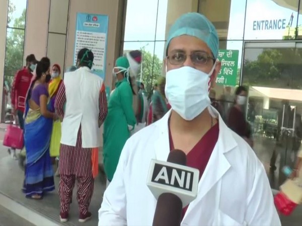 Dr Aditya of Civil Hospital in Ludhiana speaking to ANI on Tuesday. Photo/ANI