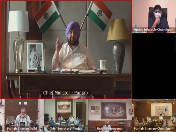 Punjab cabinet held a virtual conference to review the COVID-19 situation in the state. (Photo/ANI)