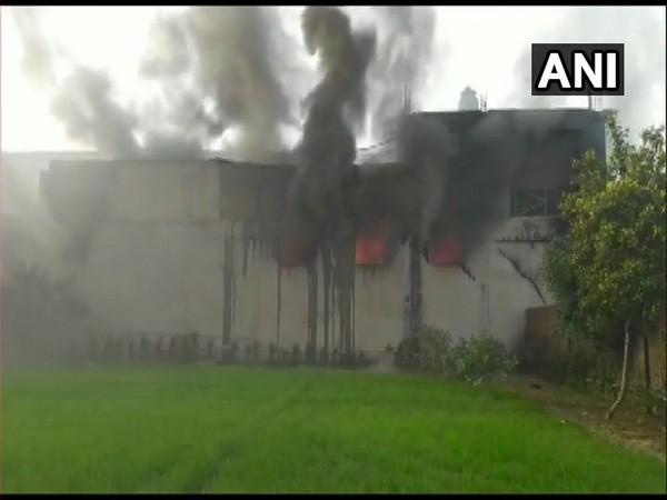 Fire breaks out at cycle factory in Ludhiana in Punjab on Thursday.