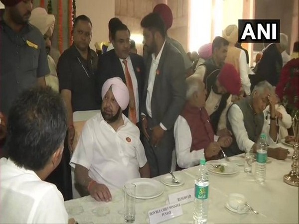 Punjab CM Amarinder Singh and other dignitaries at the Kartarpur Corridor official song release event in Chandigarh on Wednesday. Photo/ANI