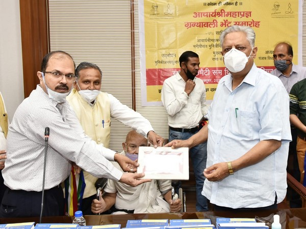 Rana KP Singh, (right) Speaker Punjab Vidhan Sabha, meeting a delegation of Jain community on Thursday.