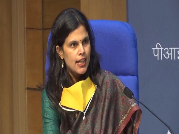 Punya Salila Srivastava, MHA spokesperson addressing press conference on Monday. Photo/ANI