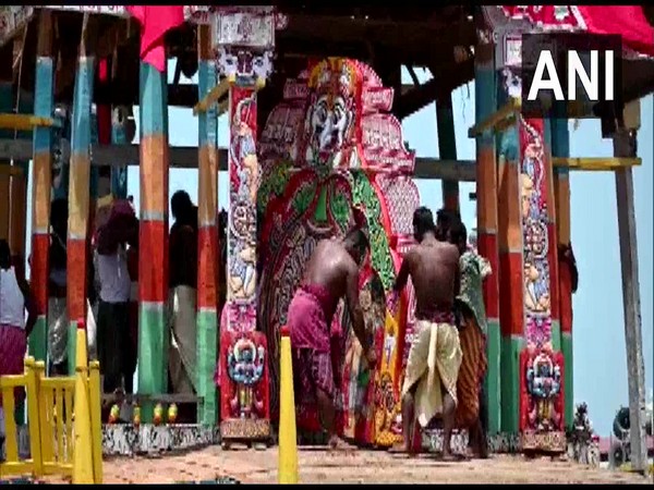 Preparation of Ratha Yatra at Jagannath Temple, Puri. (Photo/ANI)