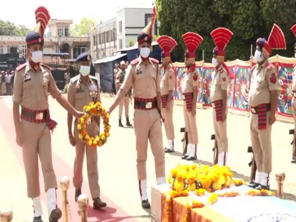 Visuals of the wreath-laying ceremony in Jammu (Photo/ANI)
