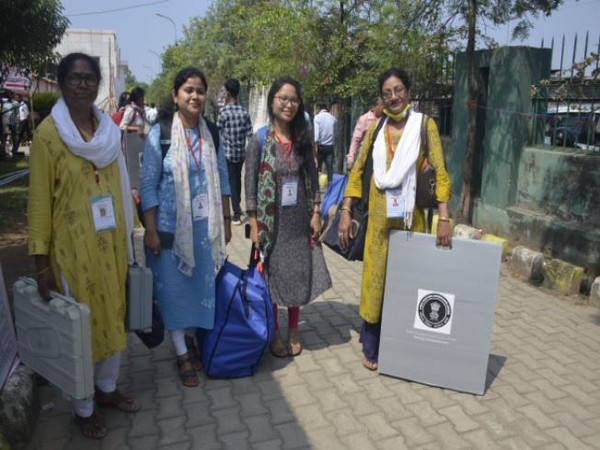 Visuals of polling officials (Photo credit: Kamrup district administration)