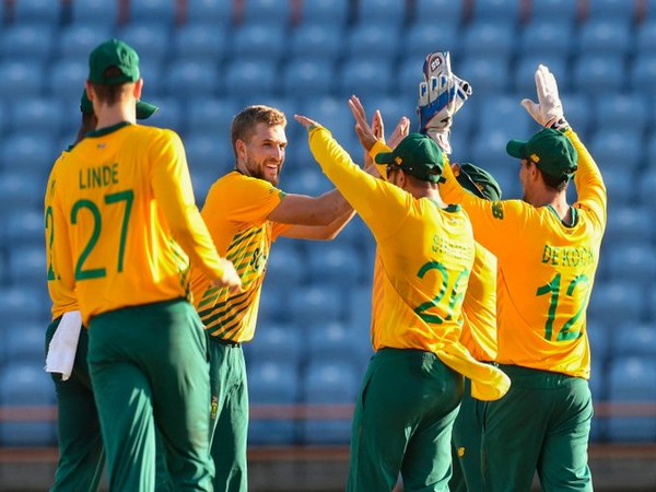 South Africa defeat West Indies in fifth and final T20I. (Photo/ ICC Twitter)