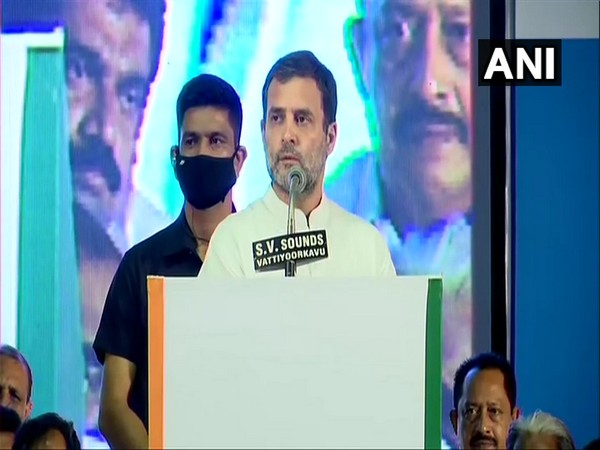 Congress leader Rahul Gandhi in Trivandrum (Photo/ANI)