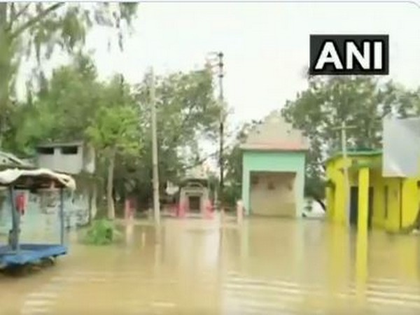 A visual from a waterlogged street in the city. (Photo/ANI)