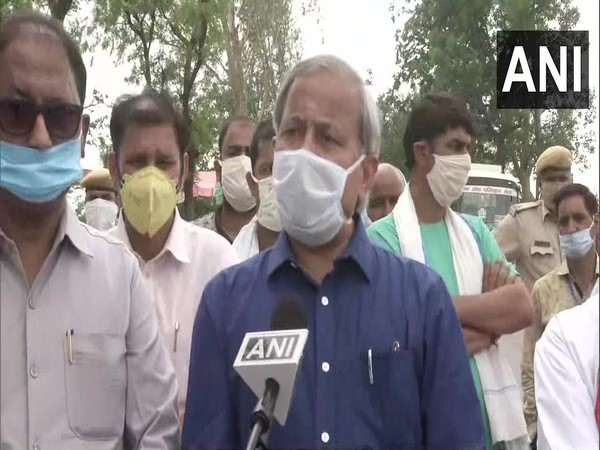 Rajasthan Minister Subhash Garg speaking to ANI in Bharatpur on Sunday.       Photo/ANI