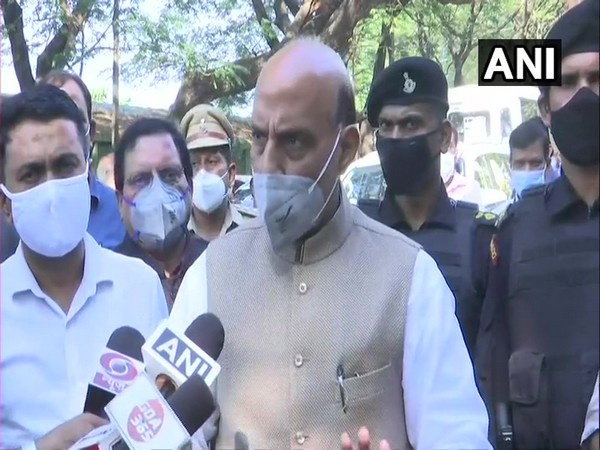 Defence Minister Rajnath Singh speaking to media on Tuesday. (Photo/ANI)
