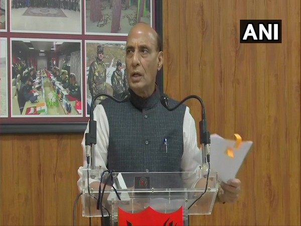 Defence Minister Rajnath Singh addressing the e-inauguration ceremony on Sunday. (Photo/ANI)
