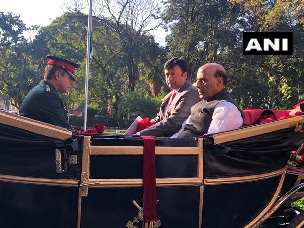 Uttarakhand: Defence Minister Rajnath Singh at the passing out parade of Indian Military Academy (IMA) in Dehradun [Photo/ANI]