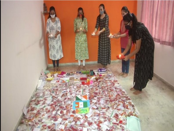Women from across India made rakhis for soldiers [Photo/ANI]