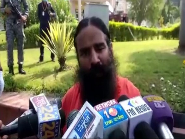 Yog guru Ramdev speaking to media in Haridwar on Saturday. (Photo/ANI)