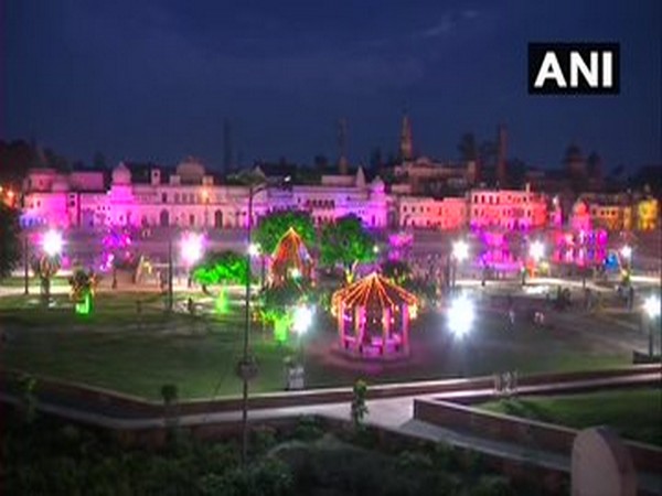Diyas and colourful bright light illuminated parts of Ayodhya on Saturday. (File photo)