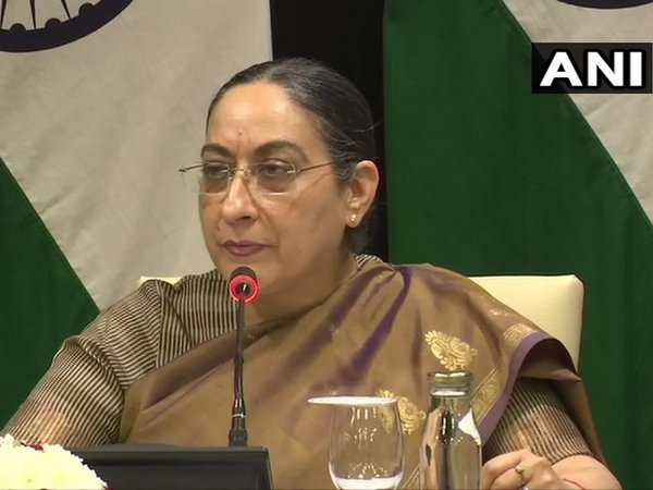 Secretary (East) in Ministry of External Affairs Vijay Thakur Singh speaking to media in New Delhi on Thursday. (Photo/ANI)