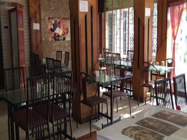 The view of a restaurant in Siliguri with no visitors due to coronavirus. Photo/ANI