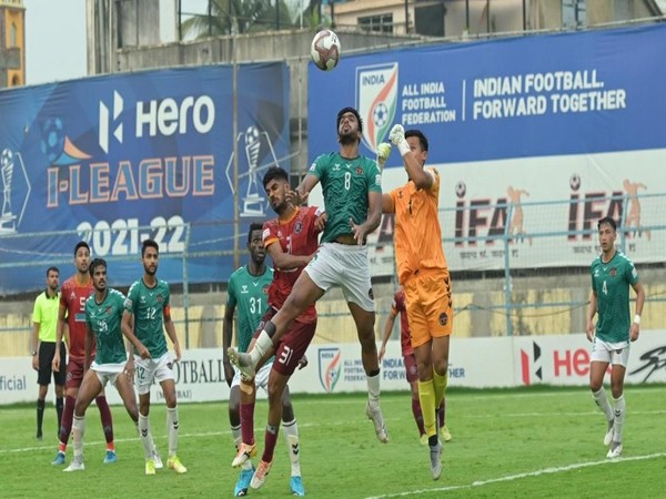 Rajasthan United FC against Kenkre FC  during I-League match (Image: AIFF Media)